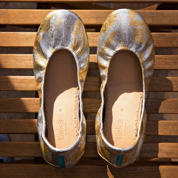 NWT Custom Silver and Gold Foiled Tieks by Heather - Picture 2 of 6